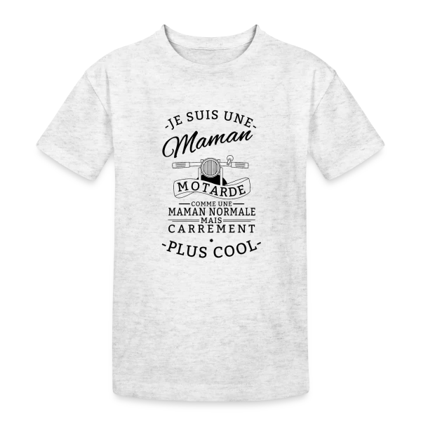 Maman Motarde : L'Asphalte au Coeur sur T-shirt coton épais ado