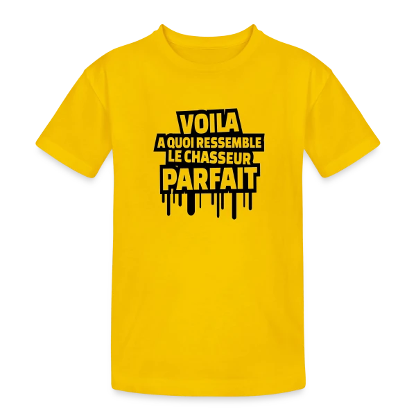 Le Chasseur Parfait : Humour Nature sur T-shirt coton épais ado