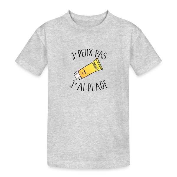 J'peux Pas J'ai Plage sur T-shirt coton épais ado