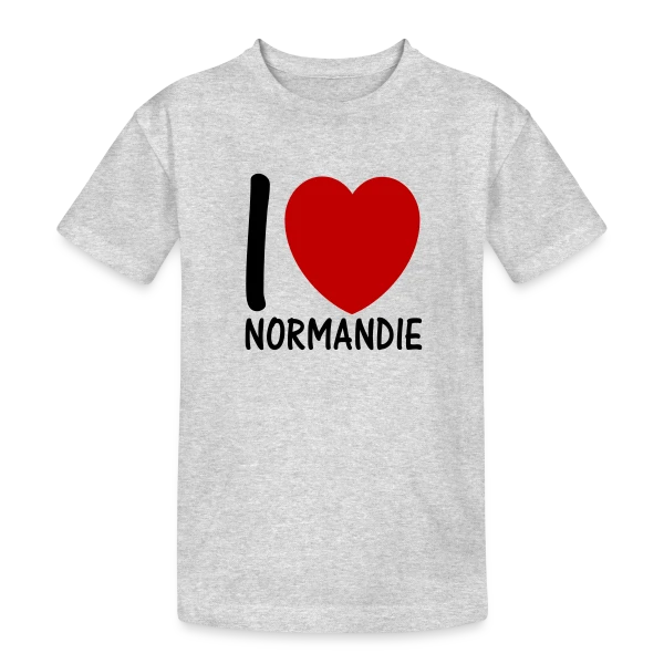 J'aime la Normandie sur T-shirt coton épais ado