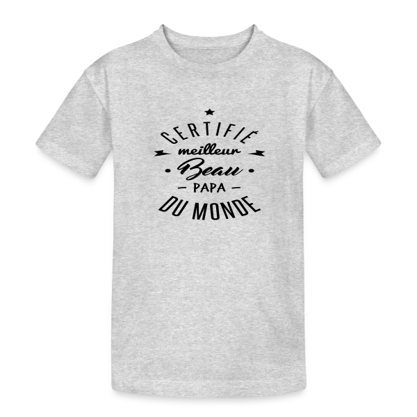 Meilleur Beau-Papa du Monde sur T-shirt coton épais ado