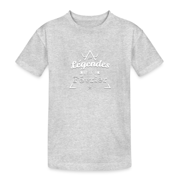 Février : Le Mois des Légendes sur T-shirt coton épais ado