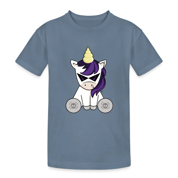 Licorne Grunge : Rebelle et Mystérieuse sur T-shirt coton épais ado