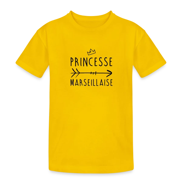 Princesse Marseillaise sur T-shirt coton épais ado