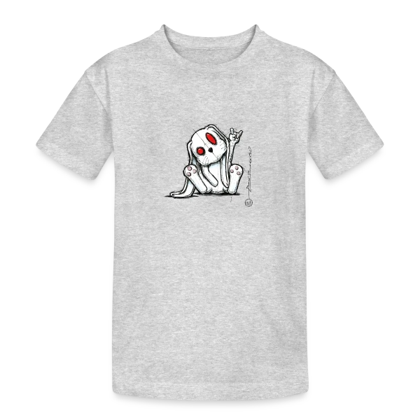 Lapin Rockeur Métal sur T-shirt coton épais ado