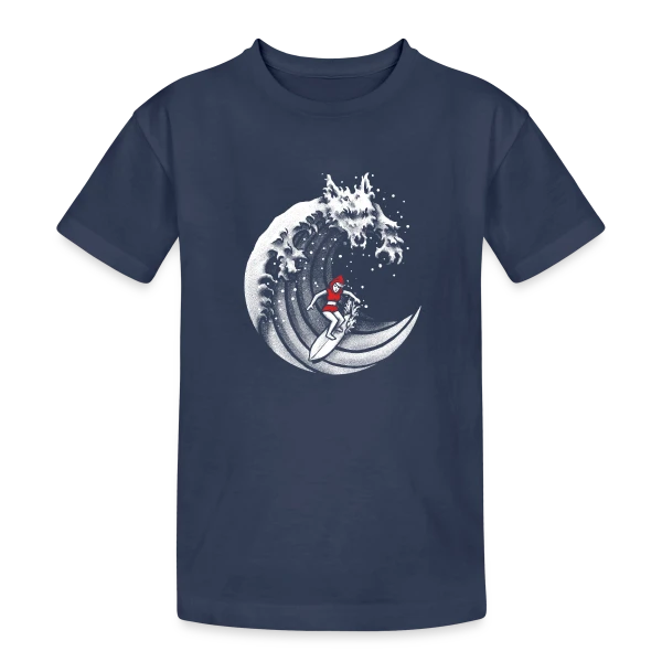 Le Chaperon Rouge Surfeur sur T-shirt coton épais ado