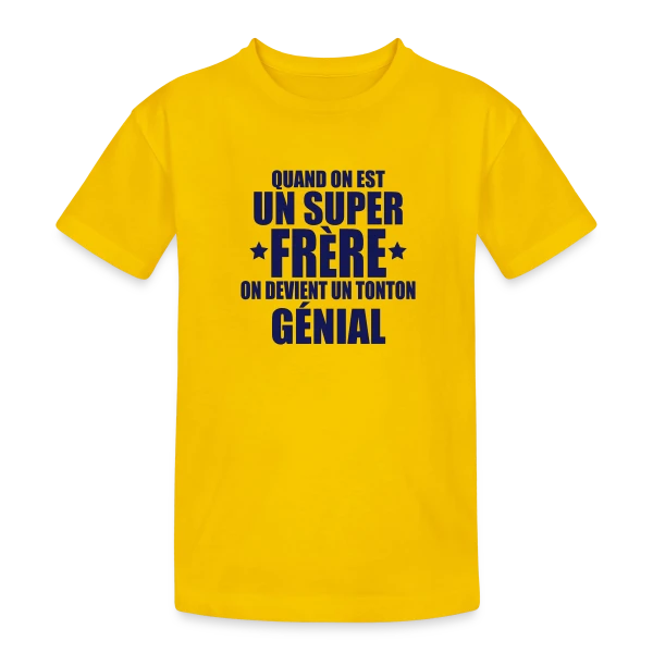 On Devient un Tonton Génial sur T-shirt coton épais ado