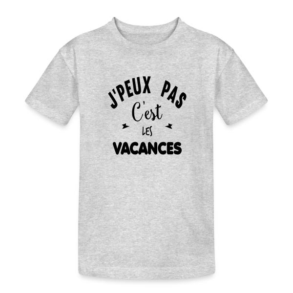 C'est les Vacances ! sur T-shirt coton épais ado