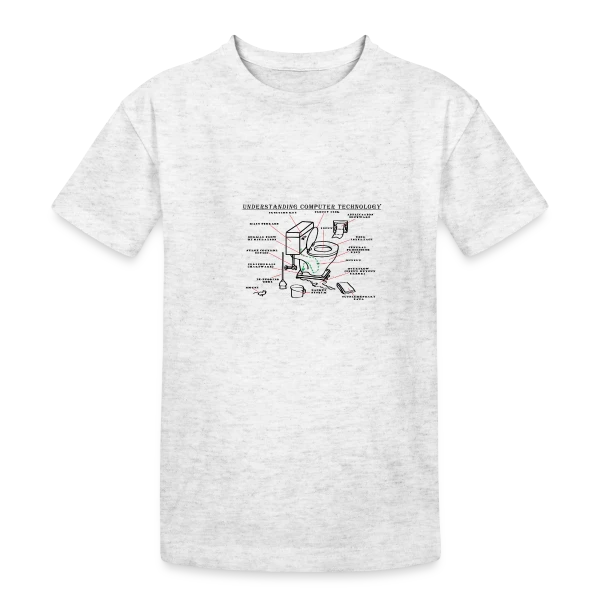 La Technologie Expliquée avec Humour sur T-shirt coton épais ado