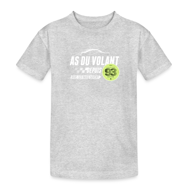 L'As du Volant du 93 sur T-shirt coton épais ado