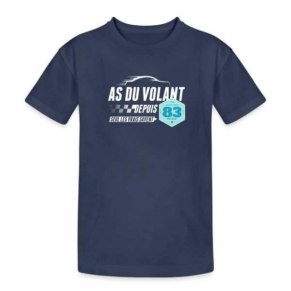 As du Volant 1983 - Légende de la Route sur T-shirt coton épais ado