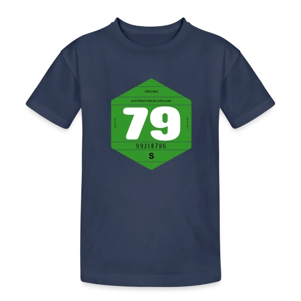 Vignette Automobile Vintage France 1979 sur T-shirt coton épais ado