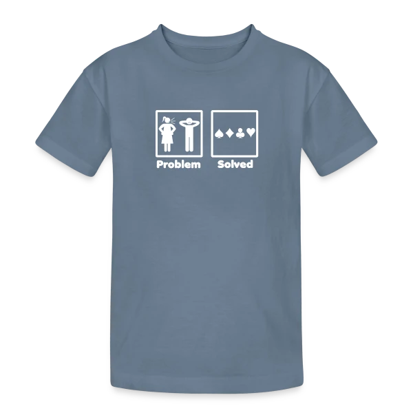Problème Résolu: Poker! sur T-shirt coton épais ado