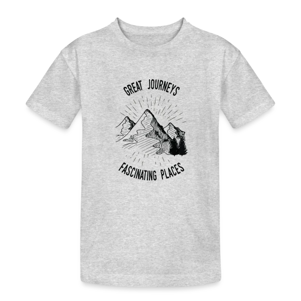Grandes Aventures Montagneuses sur T-shirt coton épais ado