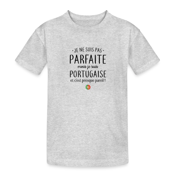 Pas Parfaite, Juste Italienne ! sur T-shirt coton épais ado