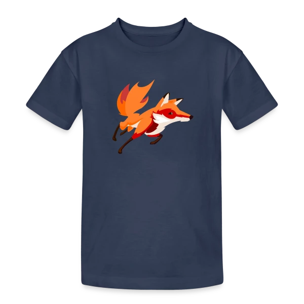 Renard Vif et Stylisé sur T-shirt coton épais ado