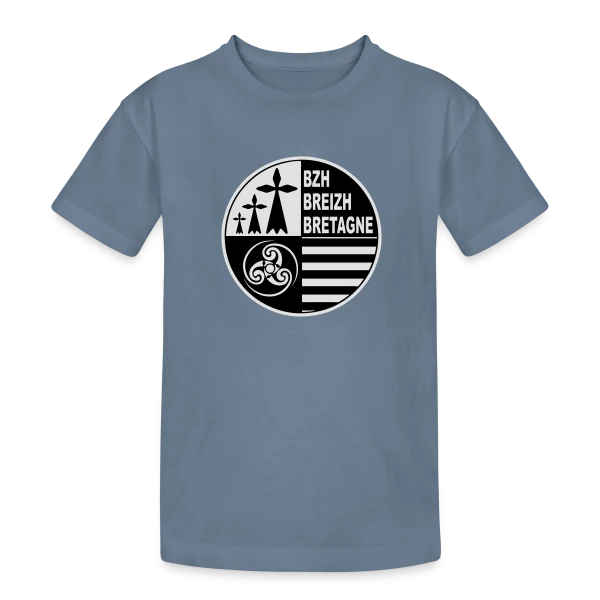 Emblème Breton Breizh sur T-shirt coton épais ado