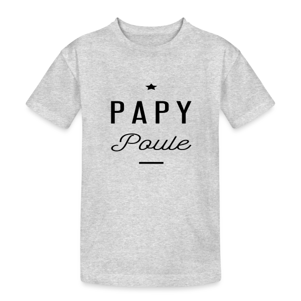 PAPY POULE sur T-shirt coton épais ado