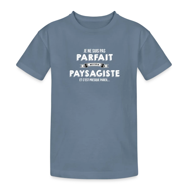 Paysagiste Fier Bannière sur T-shirt coton épais ado