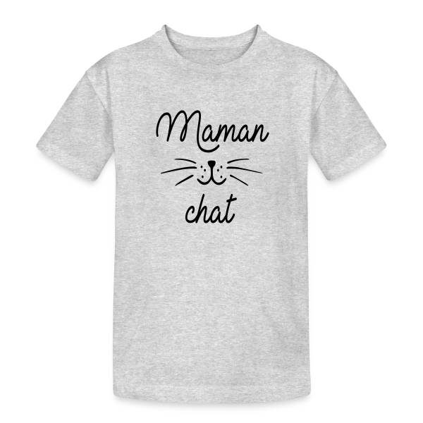 Maman Chat qui Déchire sur T-shirt coton épais ado