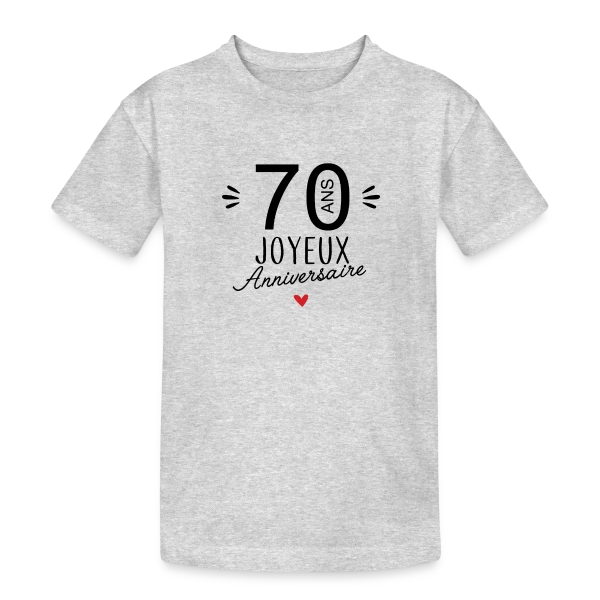 Anniversaire 70 Ans : L'Âge d'Or Célébré sur T-shirt coton épais ado
