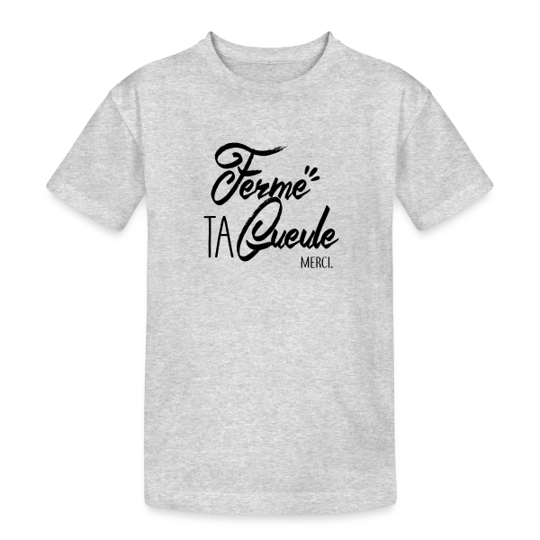 Humour : Chut ! Message Subtil sur T-shirt coton épais ado