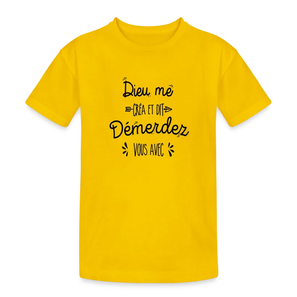 Démerdez-vous ! sur T-shirt coton épais ado