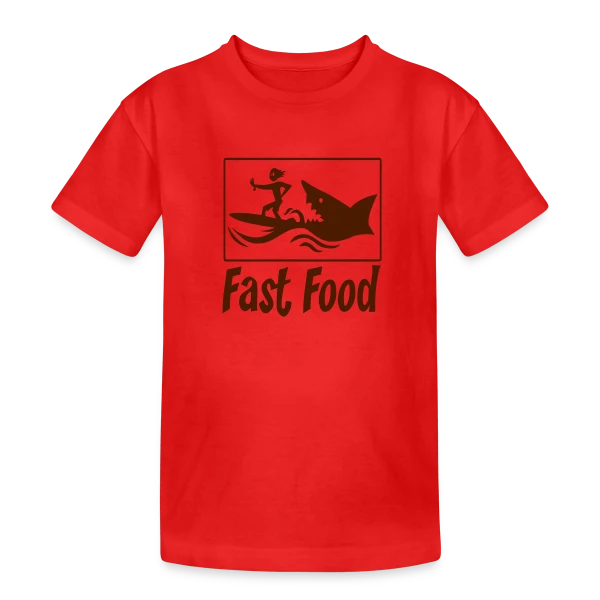 Fast Food : Le Plaisir de la Malbouffe Stylée sur T-shirt coton épais ado