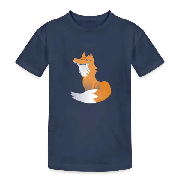 Renard Zen Élégant sur T-shirt coton épais ado