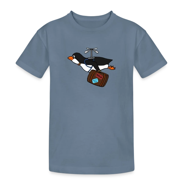 Pingouin Voyageur Hilarant sur T-shirt coton épais ado