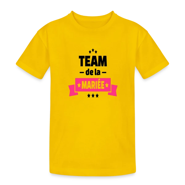 Team de la Mariée : EVJF Inoubliable entre Amies sur T-shirt coton épais ado