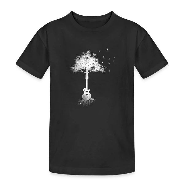 Arbre Guitare Électrique : Le Don du Guitariste sur T-shirt coton épais ado