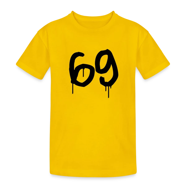 Numéro 69 Graffiti sur T-shirt coton épais ado