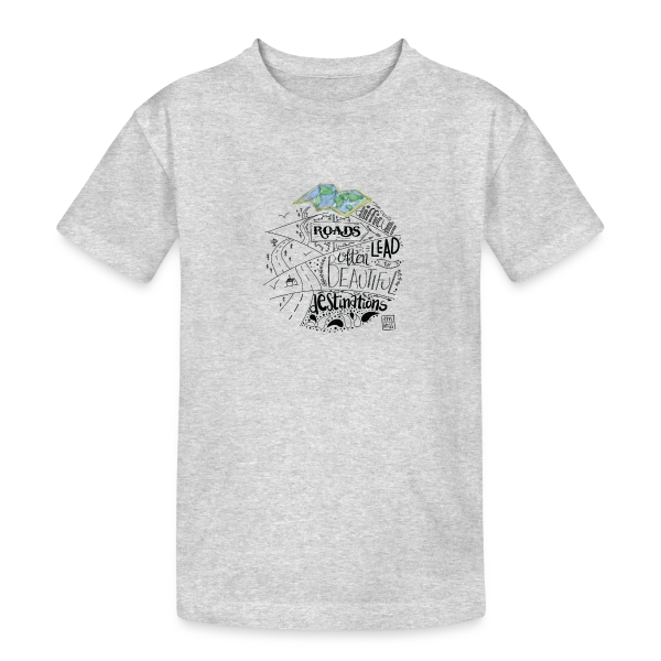 Chemins Vers Belles Destinations sur T-shirt coton épais ado