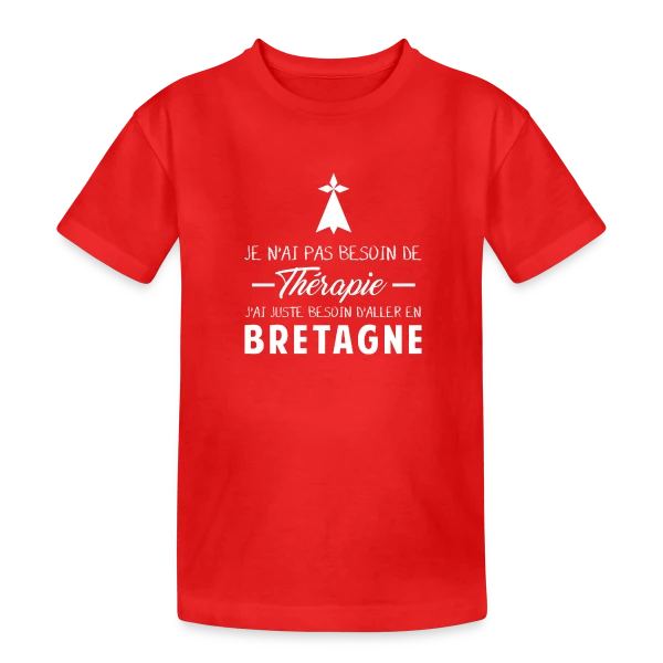 Thérapie Bretagne sur T-shirt coton épais ado