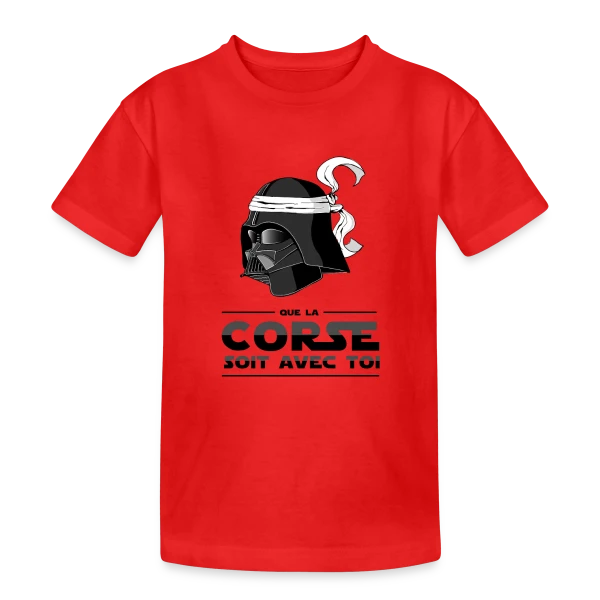 Dark Vador Corse Humour sur T-shirt coton épais ado