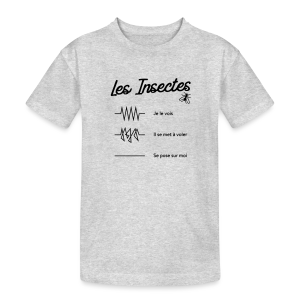 Insectes : Peur Bleue Garantie ! sur T-shirt coton épais ado