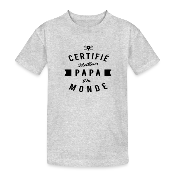 "Officiellement Meilleur Papa du Monde" sur T-shirt coton épais ado