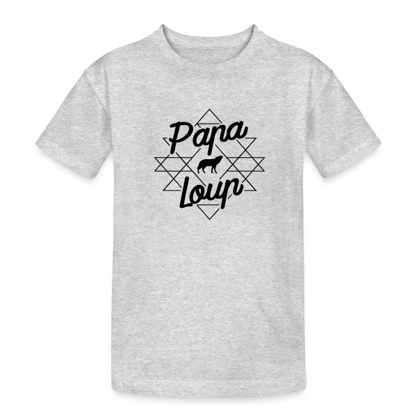 Papa Loup : Le Chef de Meute sur T-shirt coton épais ado