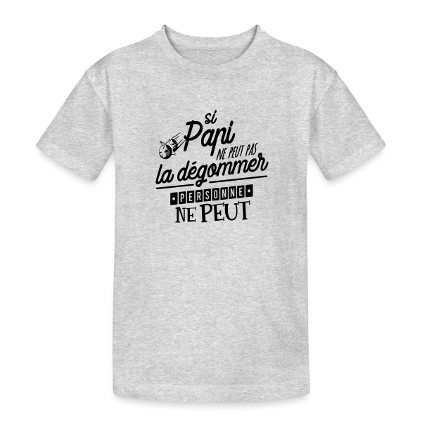 Papi Champion de Pétanque sur T-shirt coton épais ado