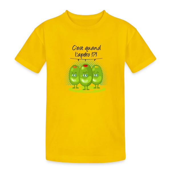 Apéro Time : L'heure Sacrée de la Détente sur T-shirt coton épais ado