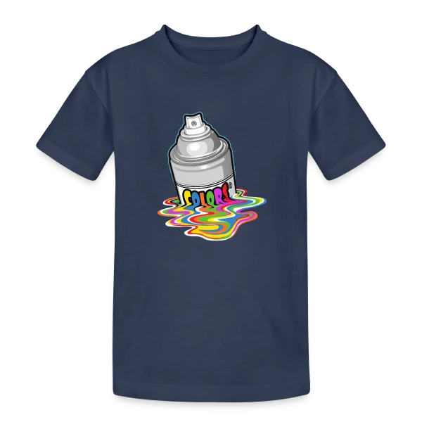 Melting Spray : Création Urbaine Éclatante sur T-shirt coton épais ado