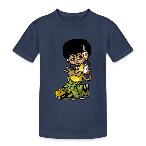 B-boy Hip Hop Vintage sur T-shirt coton épais ado