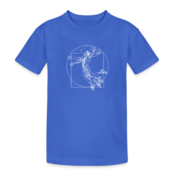 Homme de Vitruve Basketteur : Art & Sport sur T-shirt coton épais ado
