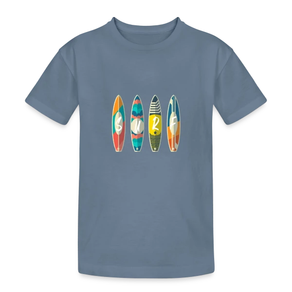 Surf : Planche & Soleil | Idée Cadeau Jeunesse sur T-shirt coton épais ado