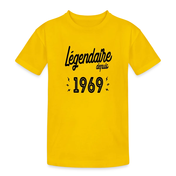 Légendaire 1969 - Cadeau Anniversaire Vintage sur T-shirt coton épais ado