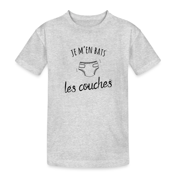 Humour "Je M'en Bats Les Couches" - Idée Cadeau Drôle sur T-shirt coton épais ado