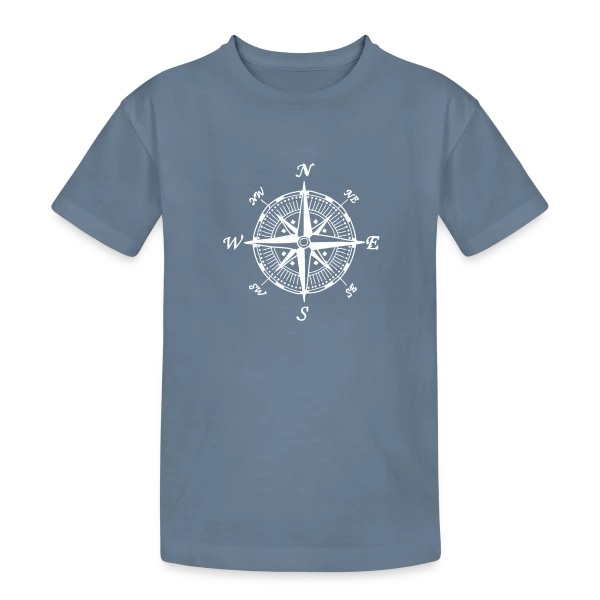 Boussole Aventure sur T-shirt coton épais ado