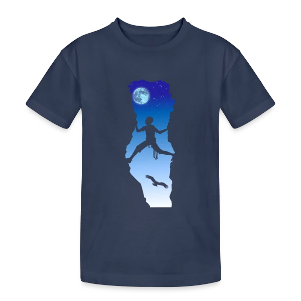 Grimpe Nocturne : L'Escalade Sous les Étoiles sur T-shirt coton épais ado