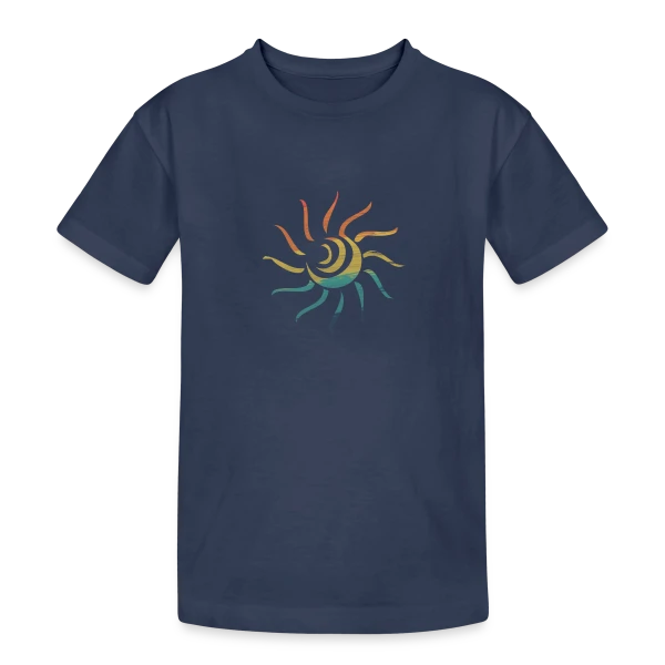 Soleil d'Été Tropical sur T-shirt coton épais ado
